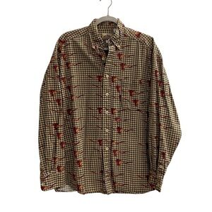 BARN FLY Checkered Shirt with Red Accents